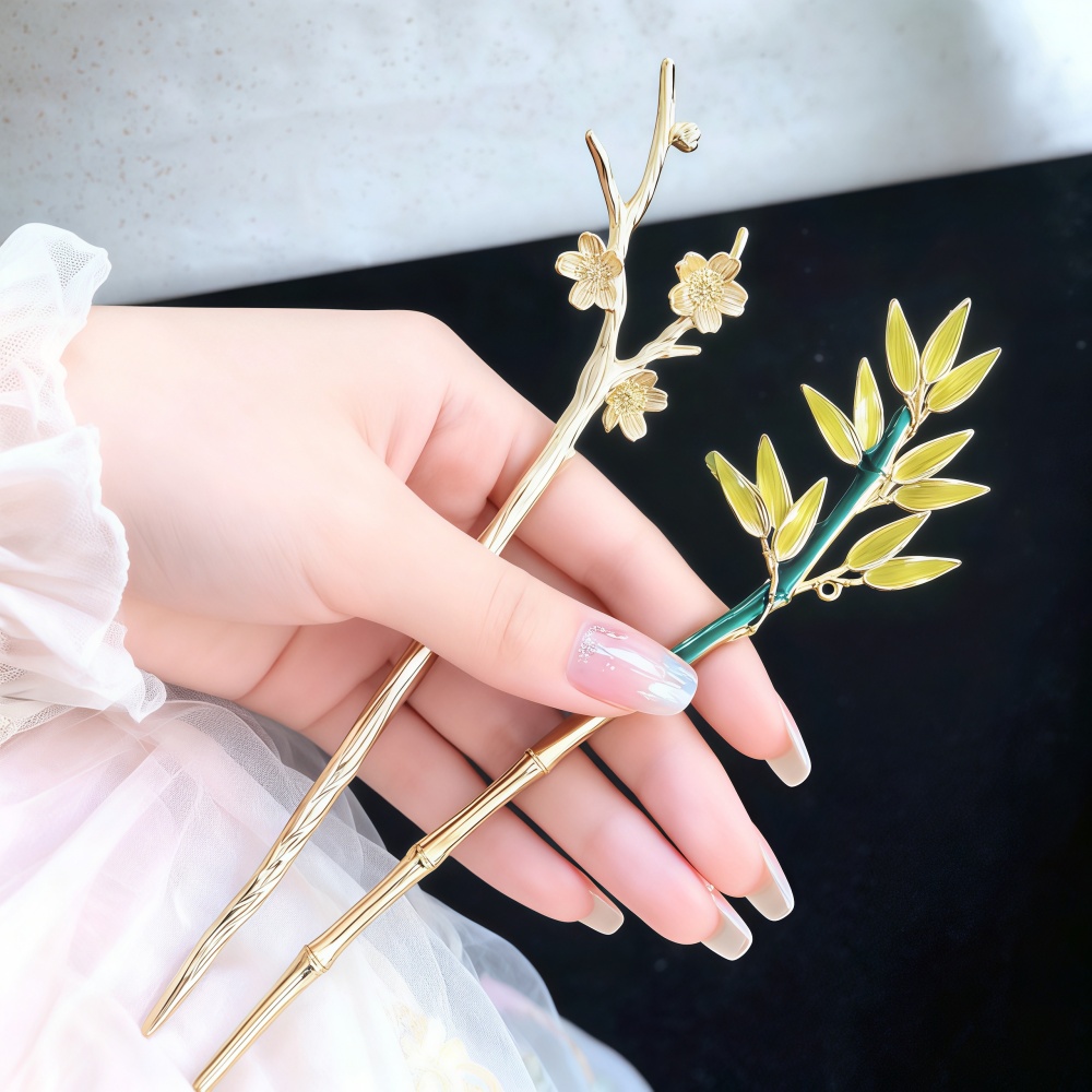 エナメル合金ヘアピン女性のための中国漢服挿入ヘアスティックピ - Hanbok Hair Pin のレビューと価格