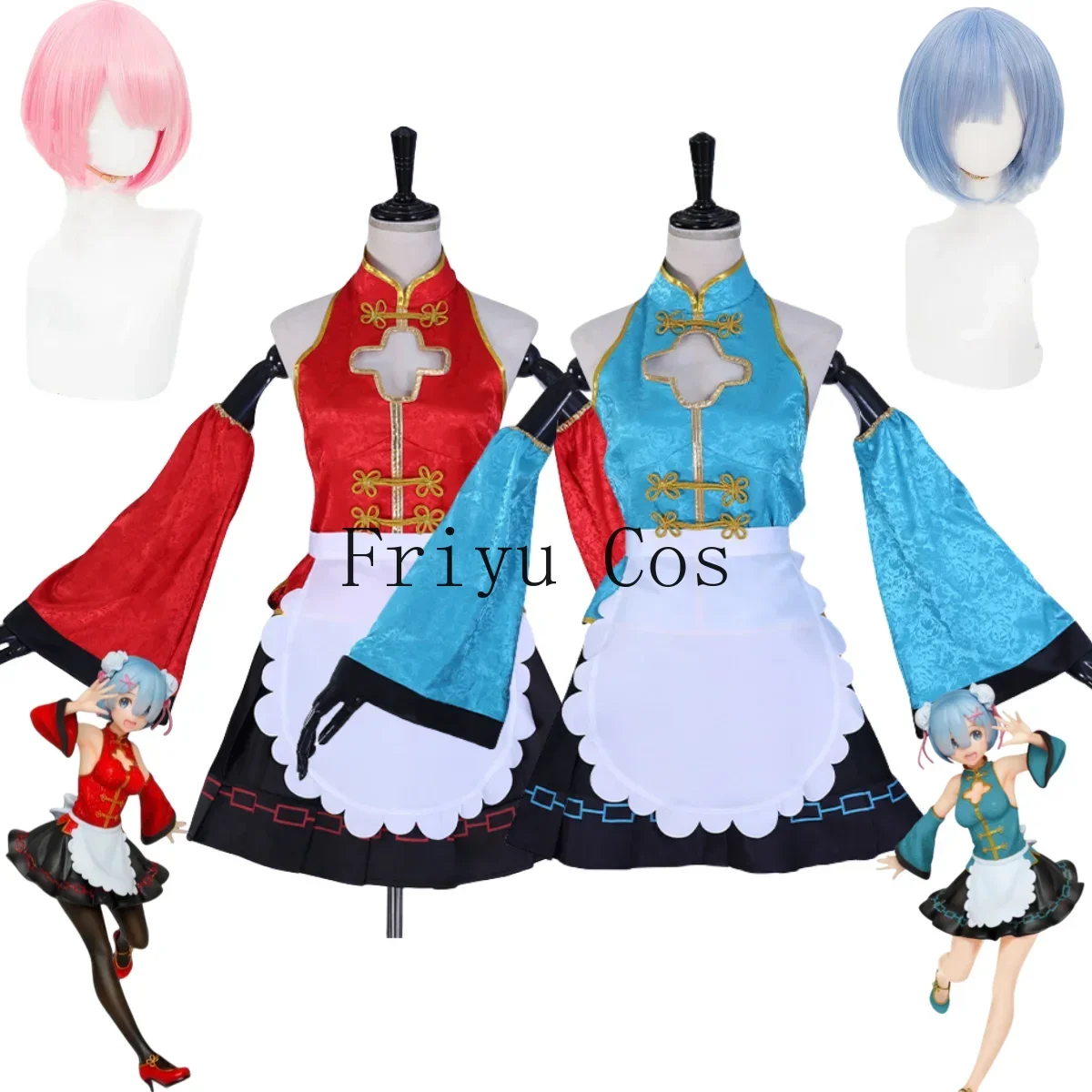 アニメ Re:ゼロから始める異世界生活 レム・ラム コスプレ - South Korea Lifestyle のレビューと価格